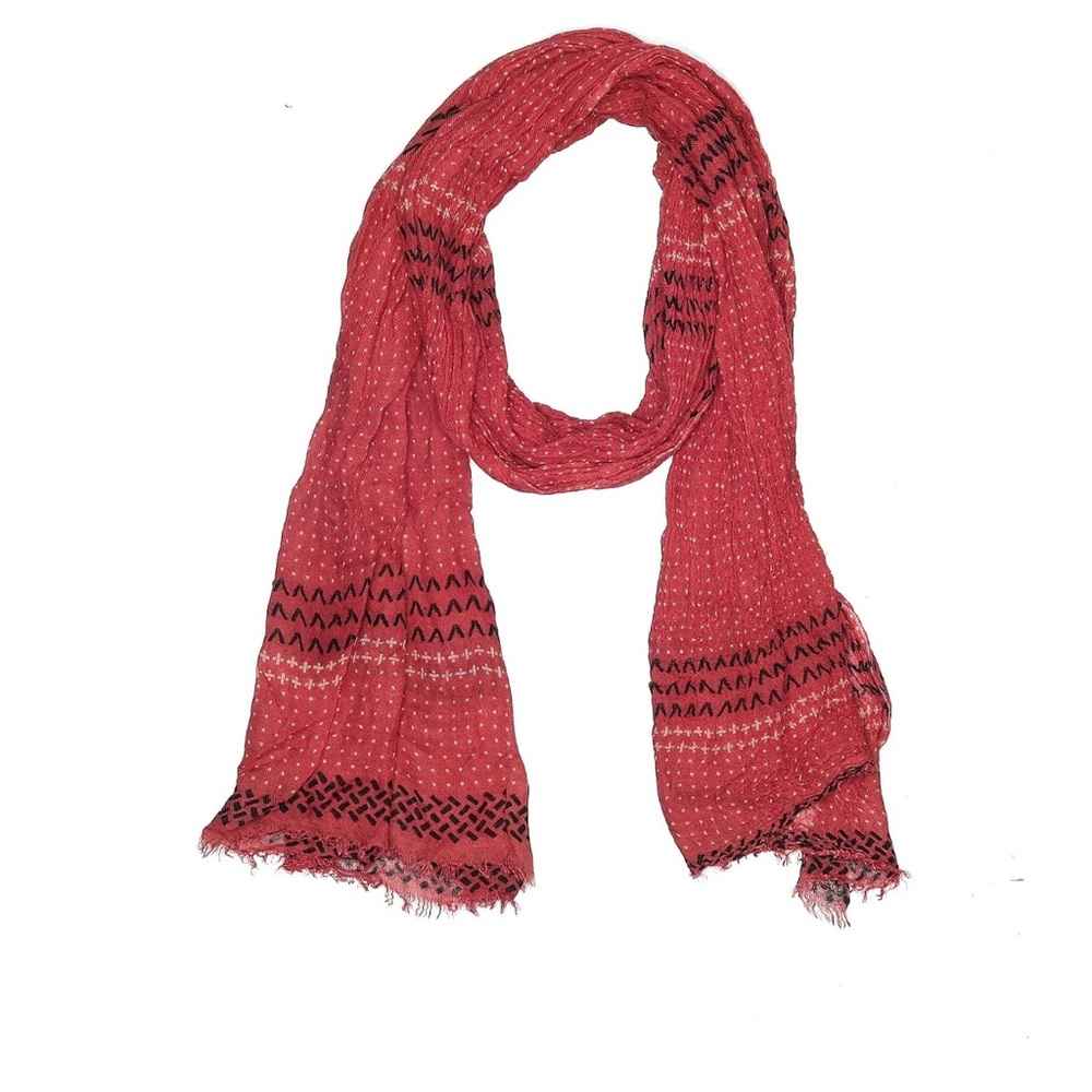 A Peace Treaty Red Patterned Scarf